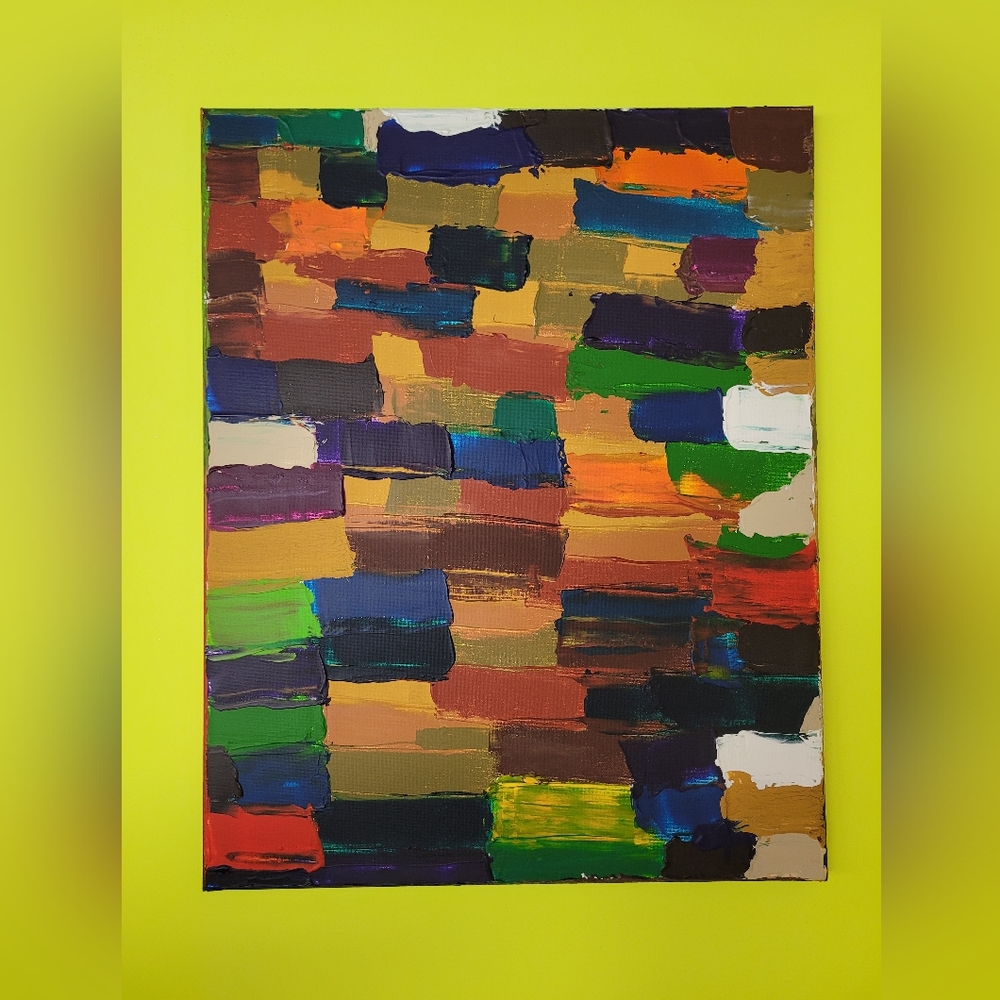 Multi-colored Handmade Canvas Painting
